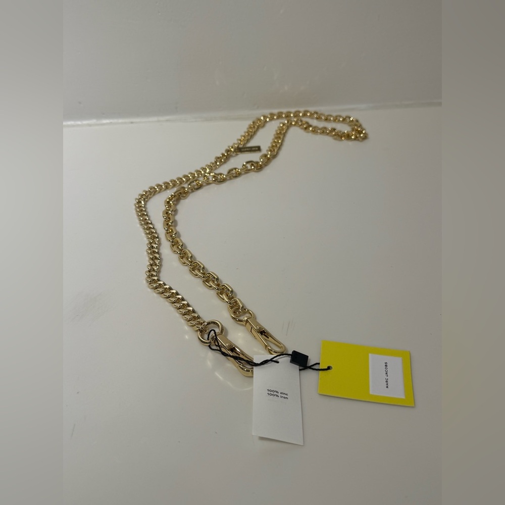 NWT Marc Jacobs Gold Chain Crossbody Strap - Gold - Picture 2 of 5